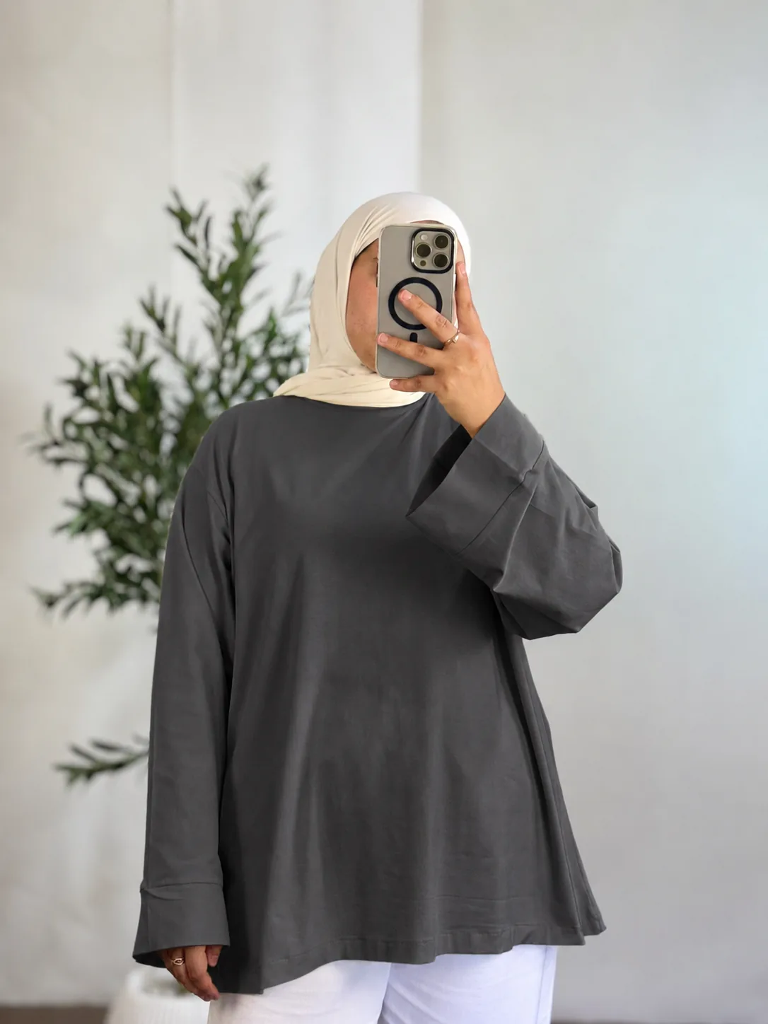 T-Shirt Premium Summer Manches longues - Taille: Taille S : 34-36/ Longueur 68cm | Couleur: Gris