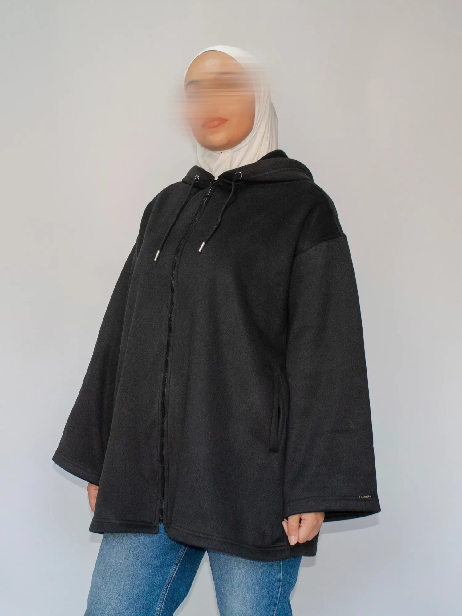 Veste-Manteau  - Taille: Standard = 38 - 50 | Couleur: Noir 