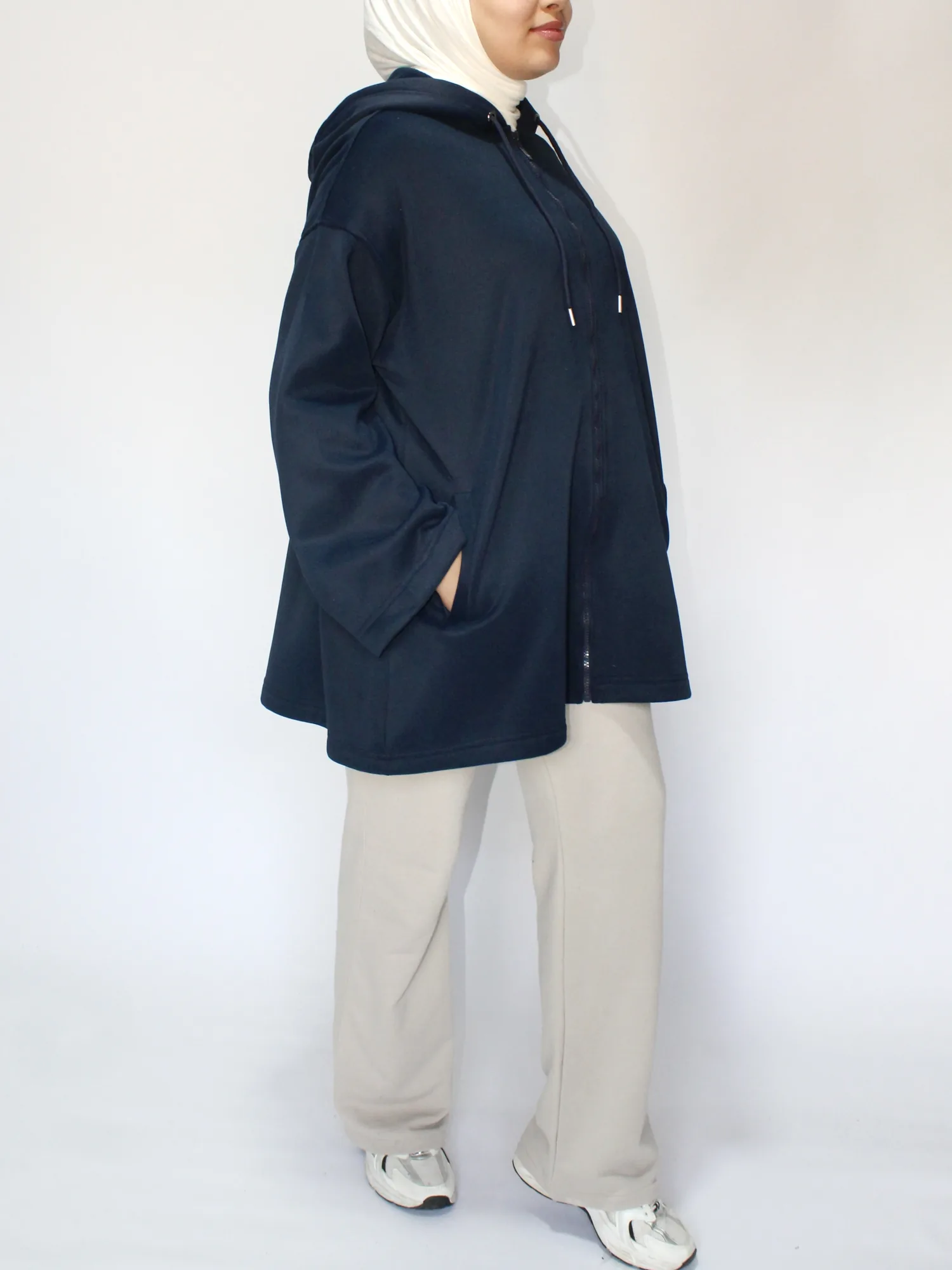 Veste-Manteau  - Taille: Standard = 38 - 50  | Couleur: Bleu nuit