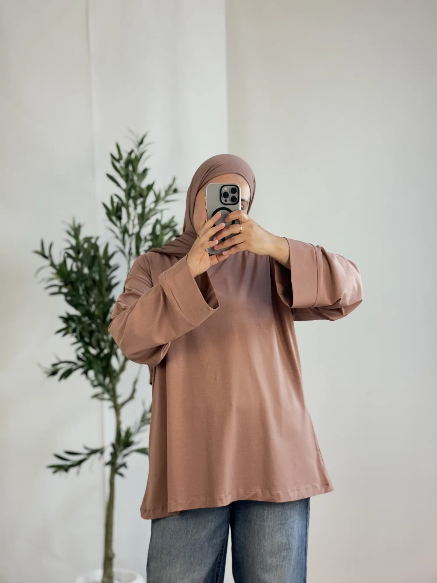 T-Shirt Premium Summer Manches longues - Taille: Taille 1= 36-48/ Longueur 75cm | Couleur: Mocha