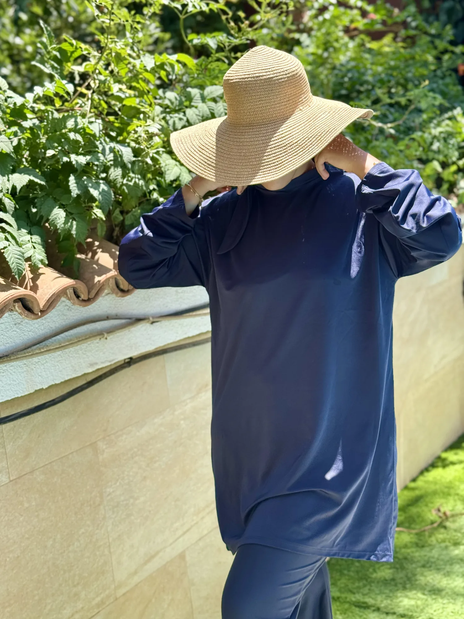 Burkini T-Shirt bleu nuit  - Taille: Taille 1 = 36-40
